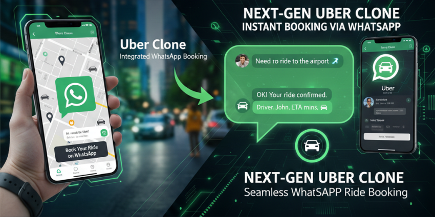 Uber clone with WhatsApp ride booking integration