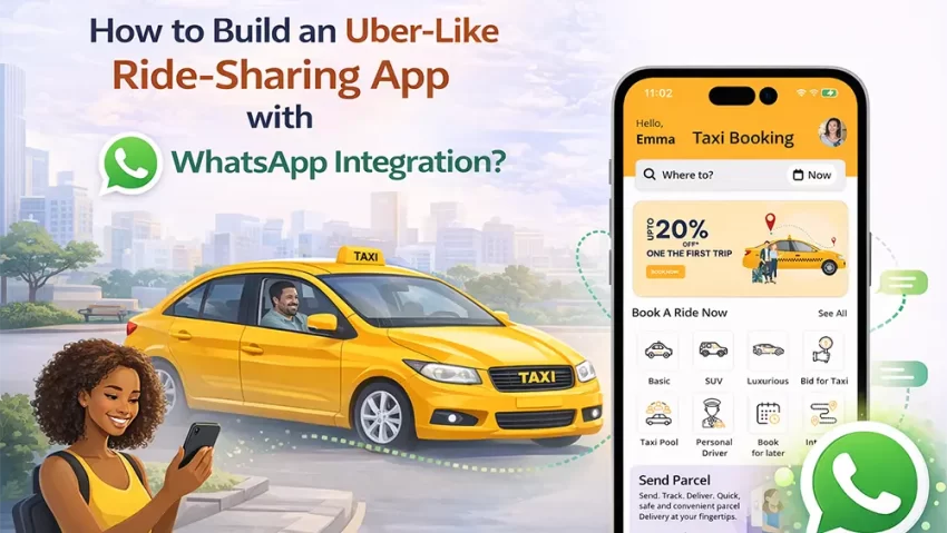 WhatsApp based ride booking app development