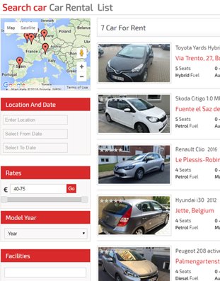 Ride Listing Page