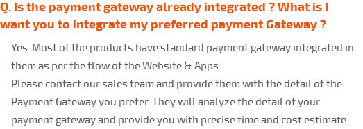 Is the payment gateway already integrated?