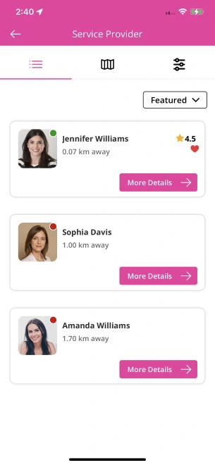 user profile setting