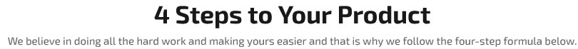 Steps to your product