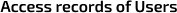 Access records of Users