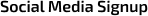 Social Media Signup
