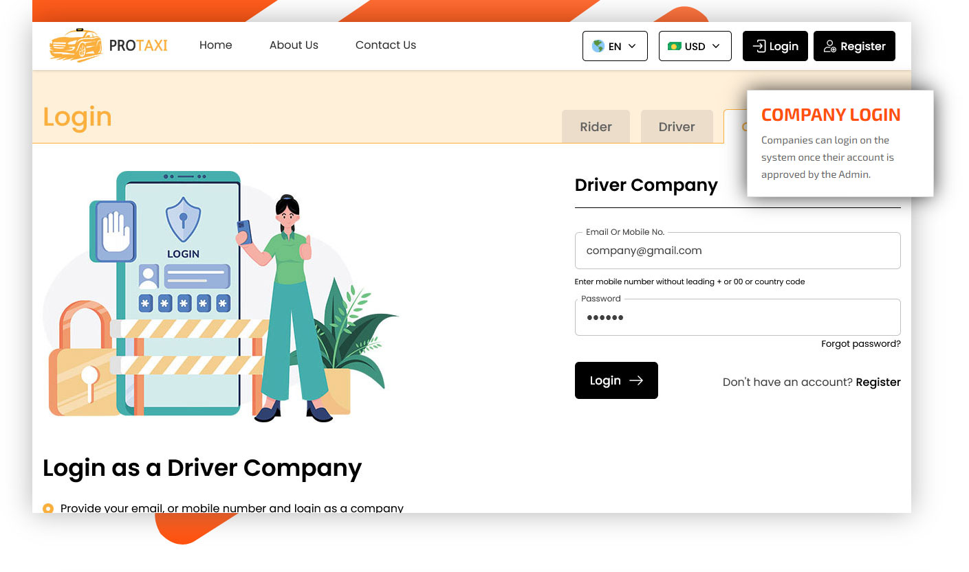 company login