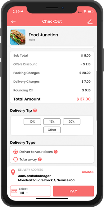 user confirm order to check out