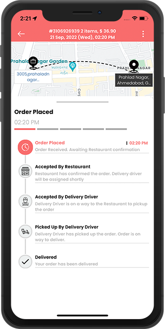 user track the order