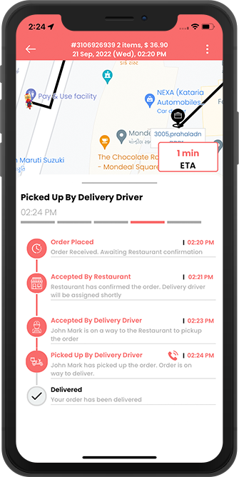 user see the status of the driver