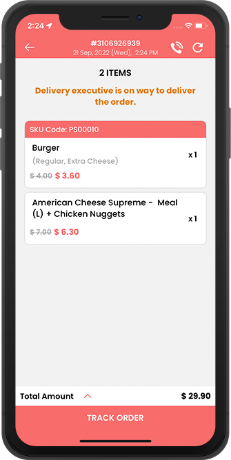 Stores track status of order