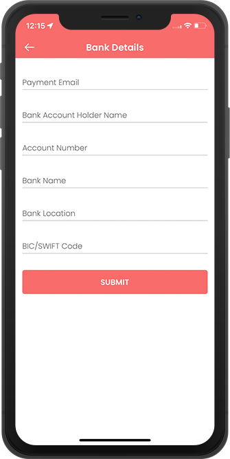 Stores update bank details