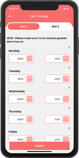 Stores set working hours