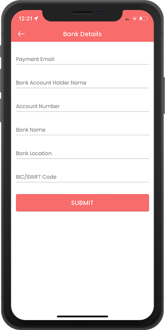 driver fill bank details