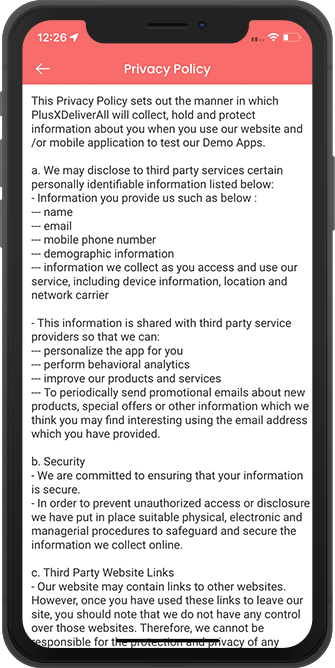 privacy policy