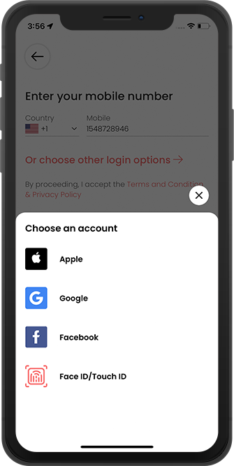 Choose Face ID