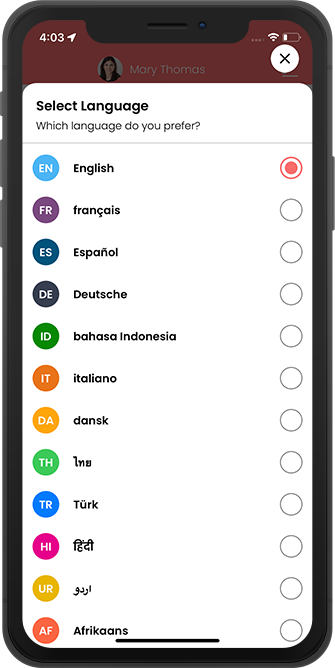 Change Language