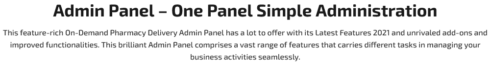 Admin Panel – One Panel Simple Administration