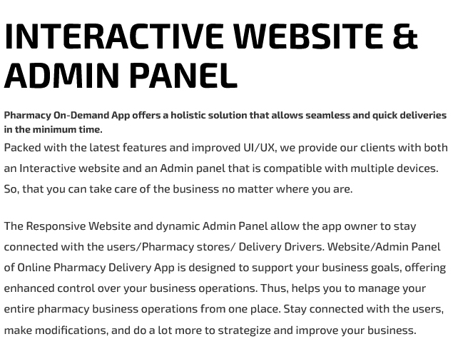 Interactive Website & Admin Panel