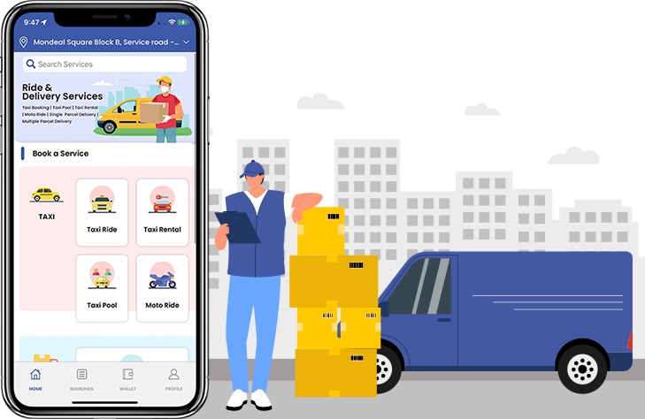 On Demand Delivery App with Taxi Clone