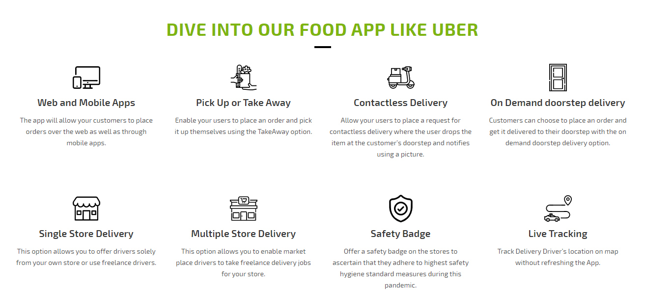 doordash clone app features