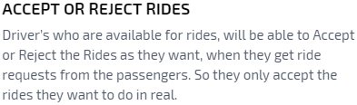 Accept or Reject Rides