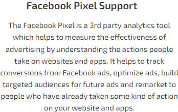 Facebook Pixel Support