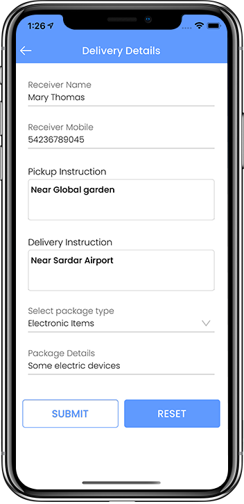 Delivery details