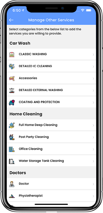 service provider profile
