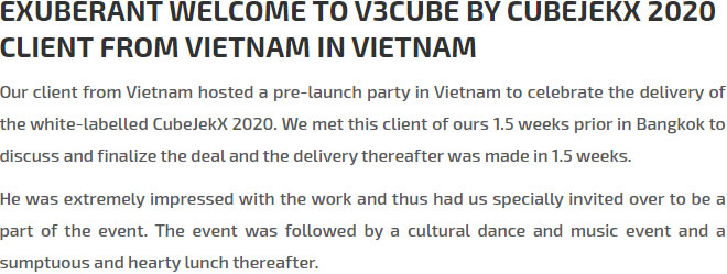 client from vietnam hosted pre-launch party