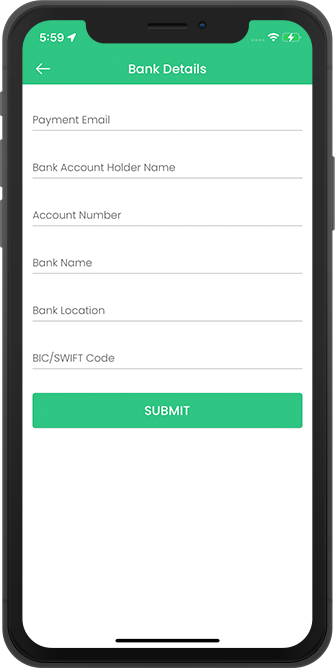 driver fill bank details