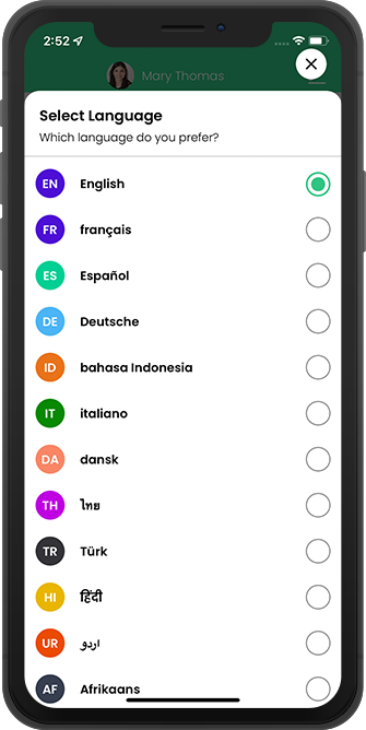 Change Language