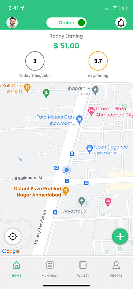 delivery driver app