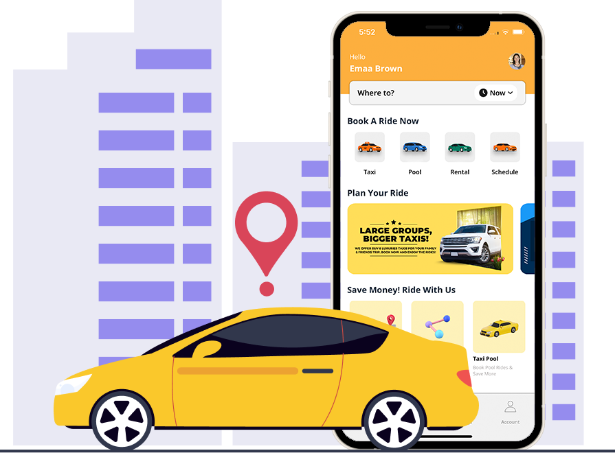 Uber Clone Taxi Booking App