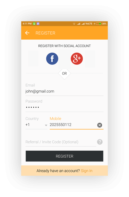 taxi app registration taxi app registration