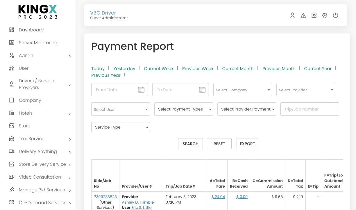 Payment Report