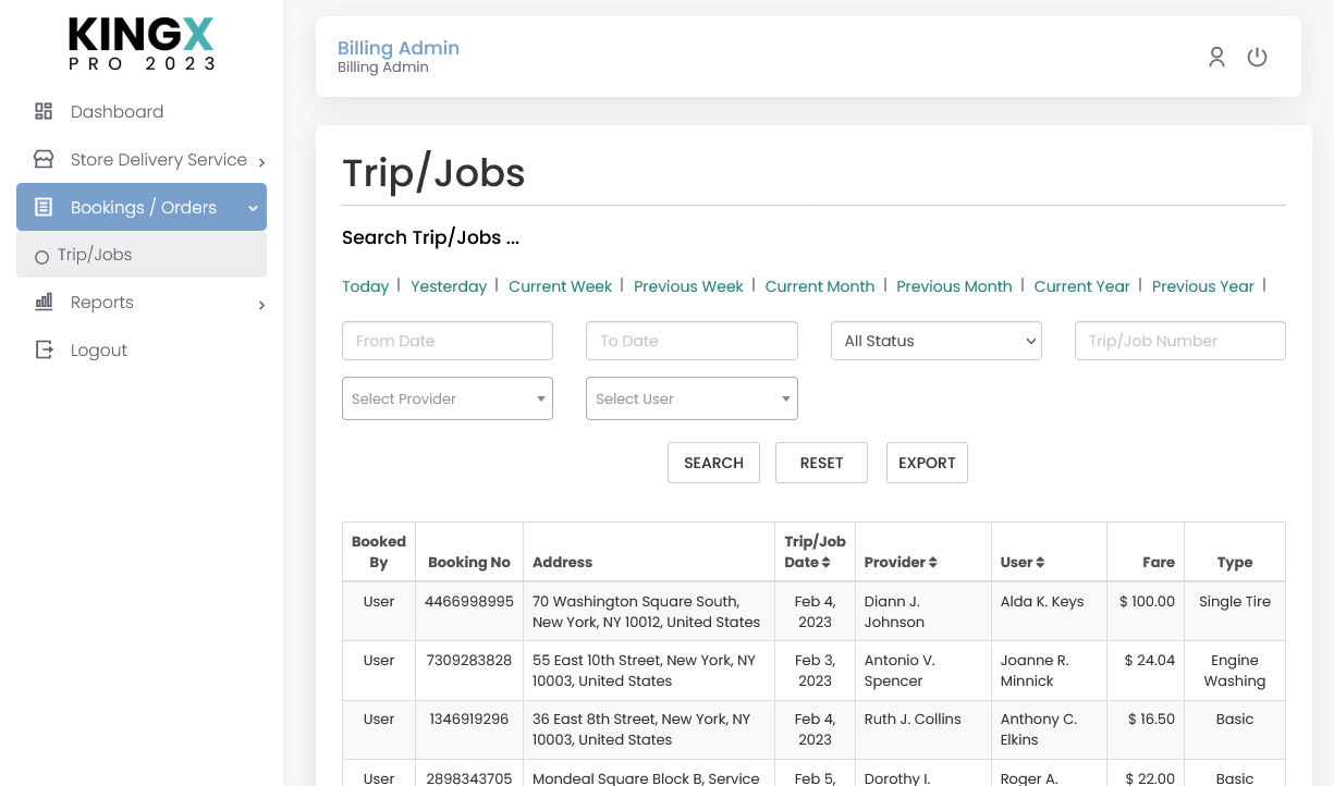 Trip/Jobs