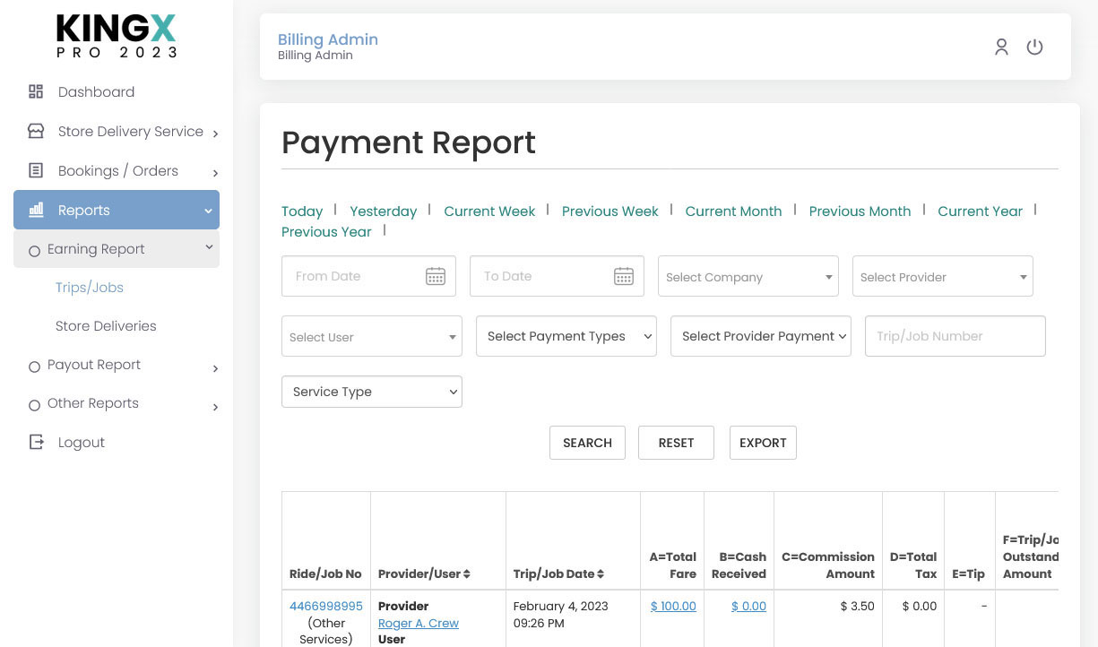 Payment Report