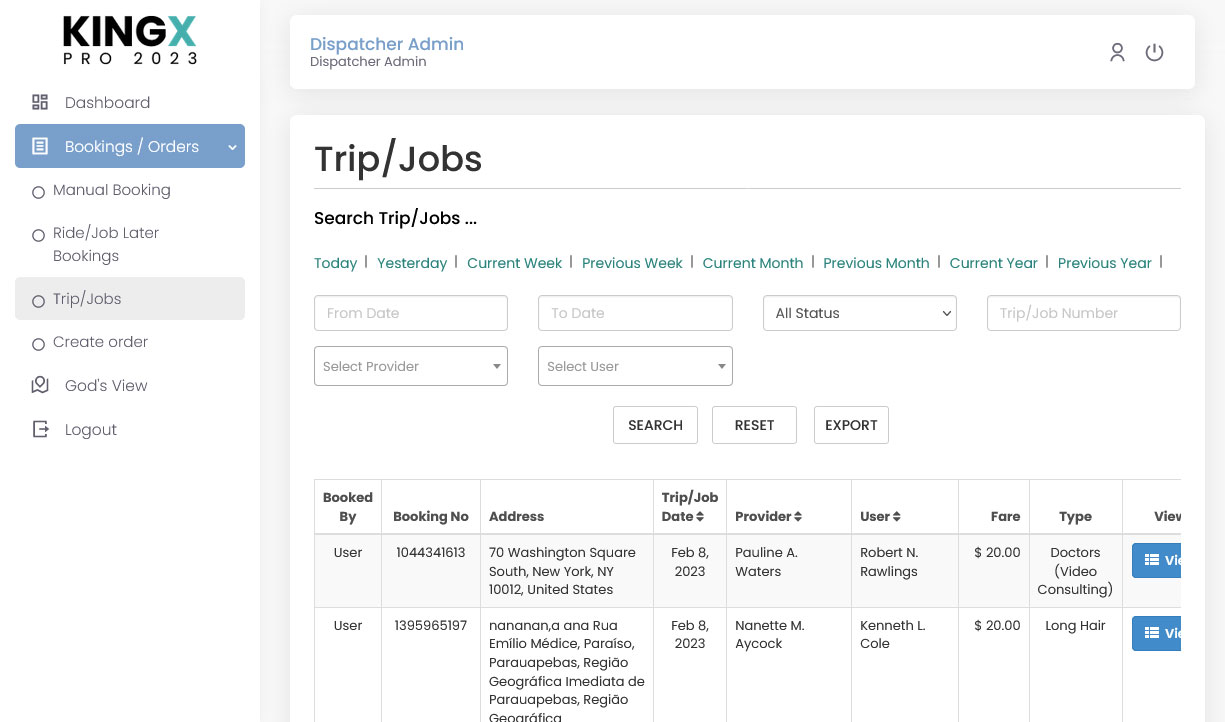 Trip/Jobs