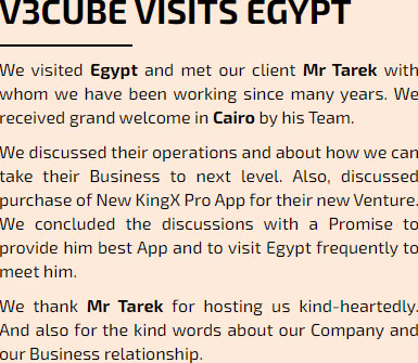v3cube visit Egypt
