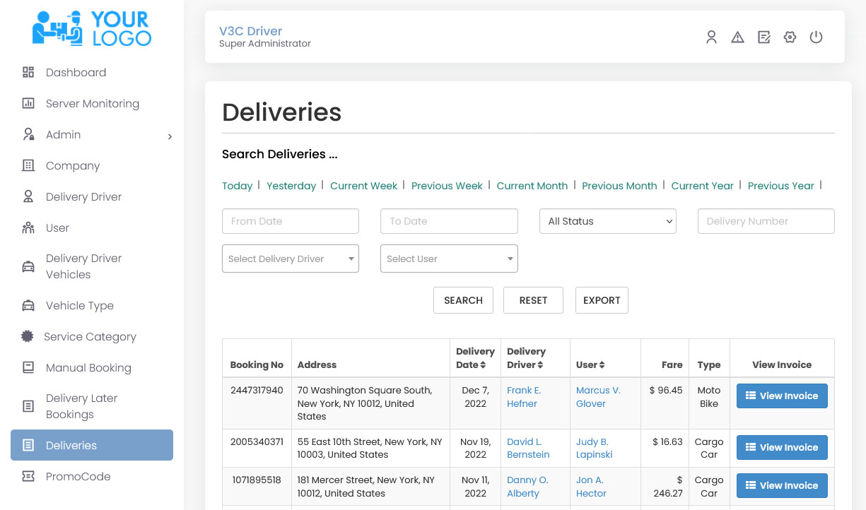 Deliveries