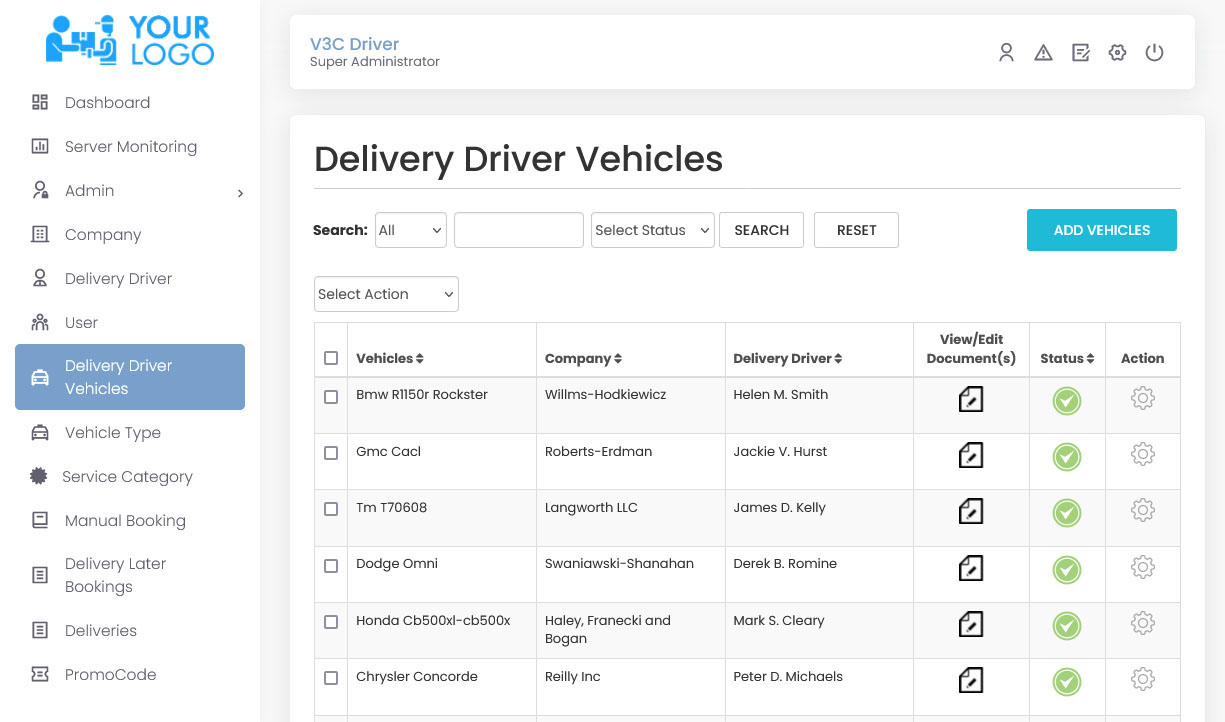 Delivery Driver Vehicles