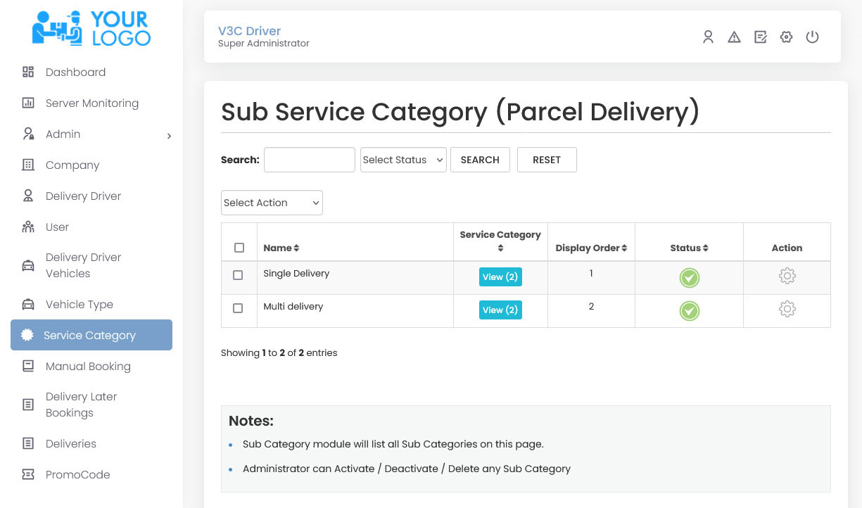 Service Category