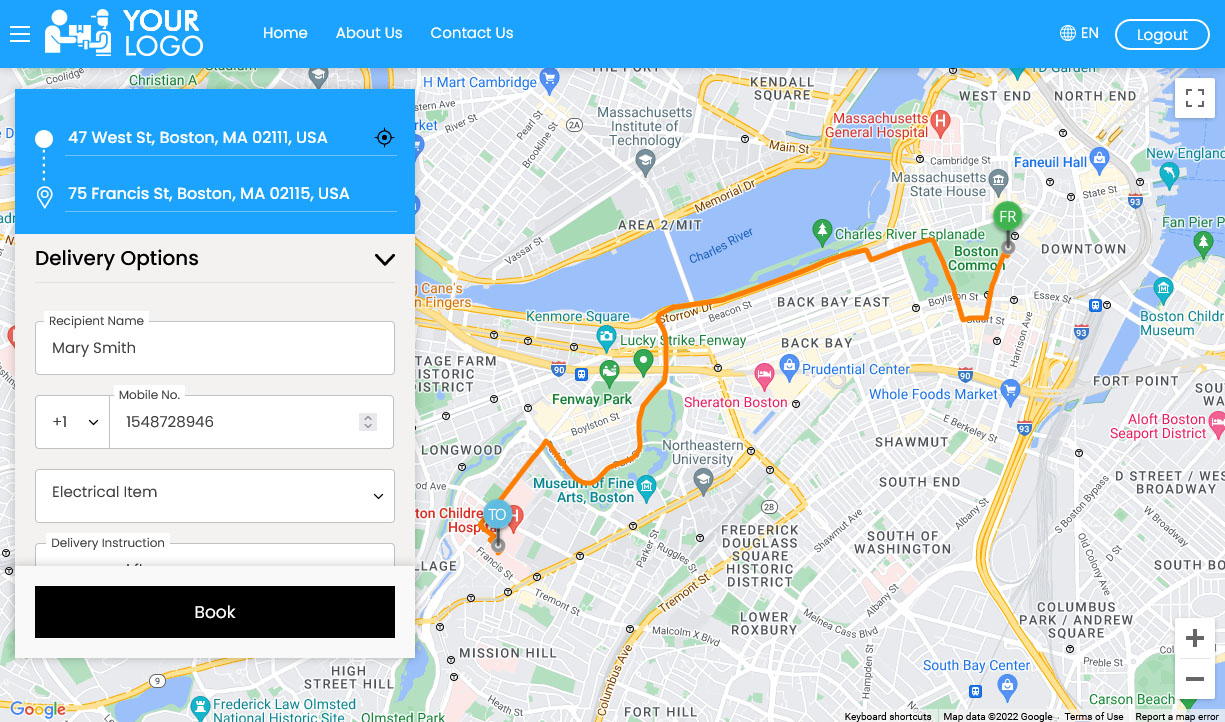 Manual Booking - Delivery Options