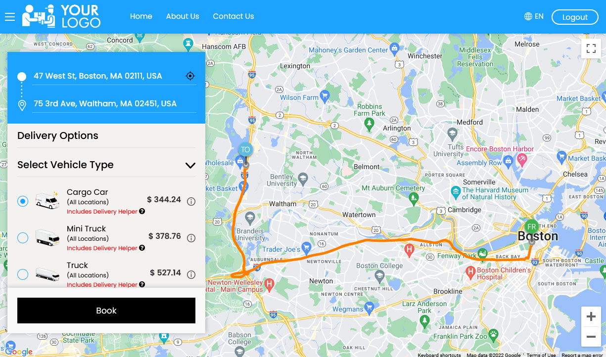 Manual Booking - Select Vehicles