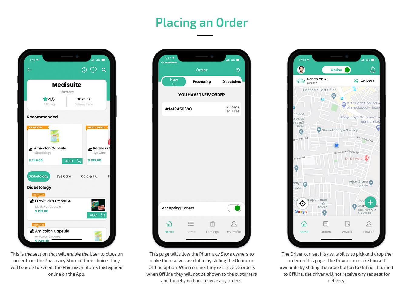 user order dashboard