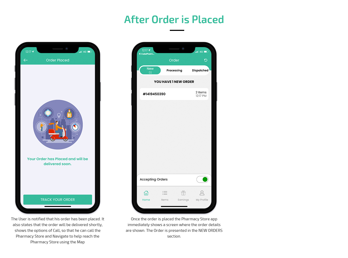 user track the order