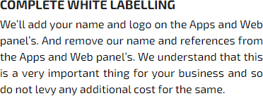 Complete White Labelling
