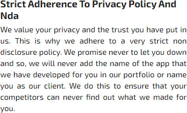 Strict Adherence to Privacy Policy and Nda