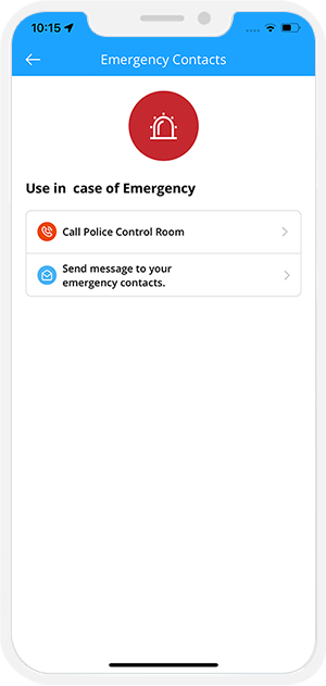 call emergency option for sender