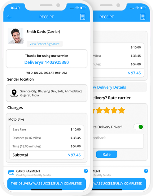 sender invoice detail