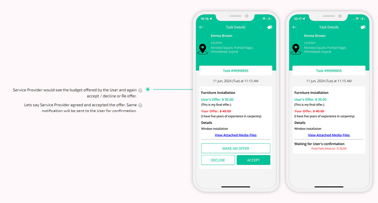 task details